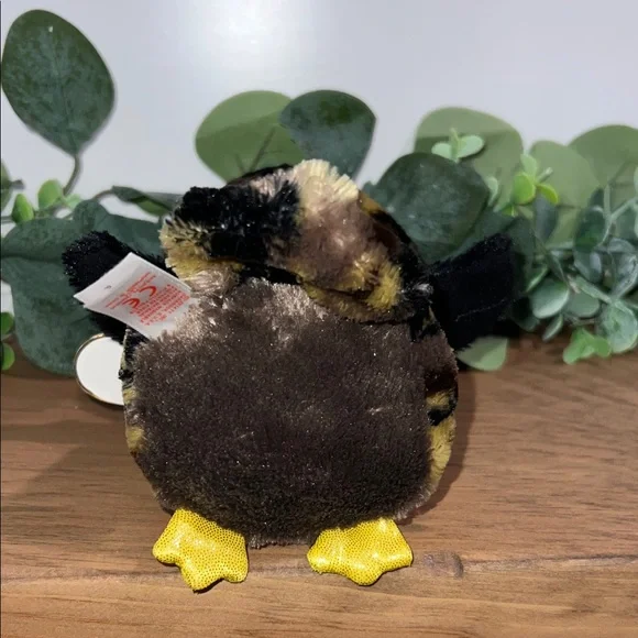 Ty Bennie Boos Plush Owl Toy - Owliver the Owl - White, Black, and Gold - Picture 4 of 9